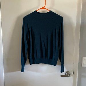 Deep Teal Everlane Mock Turtleneck Sweater